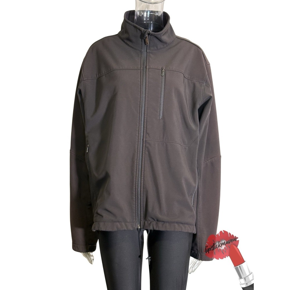 Tech By Tumi Jacket Womens XL Black Soft‎ shell Zip Up